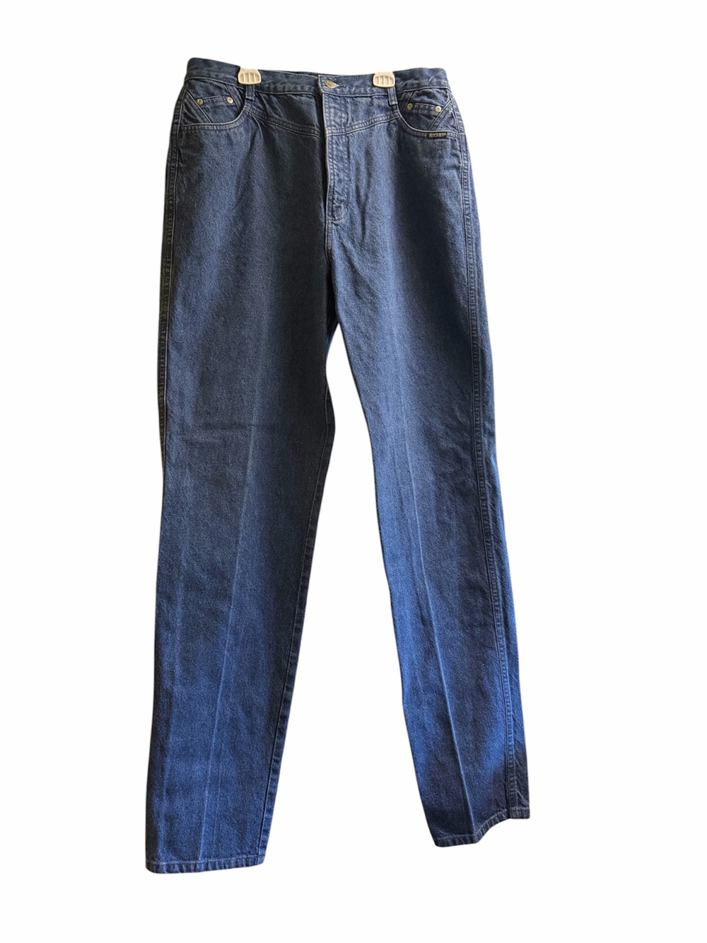 Straight-Leg Men's Denim Jeans in Dark Blue